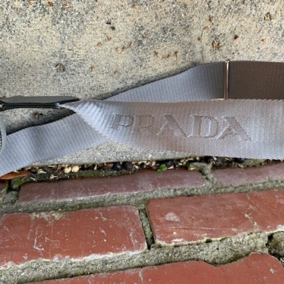 RECEIPT - Prada Leather Camera Crossbody Bag with Pouch in Grey - Picture 5 of 8